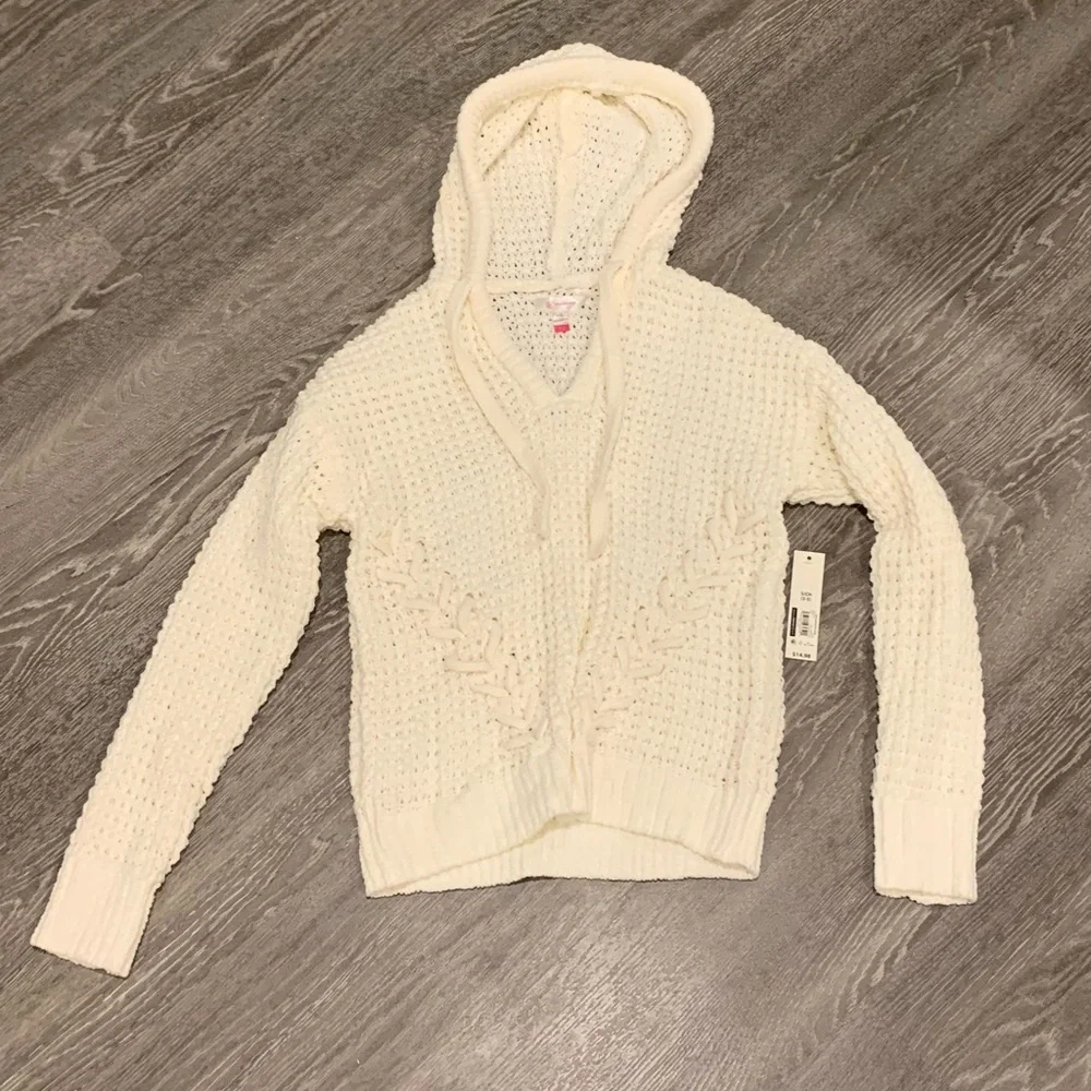 No Boundaries Juniors' Hoodie Pullover Winter White Size SMALL (3-5) NWT - Picture 5 of 6
